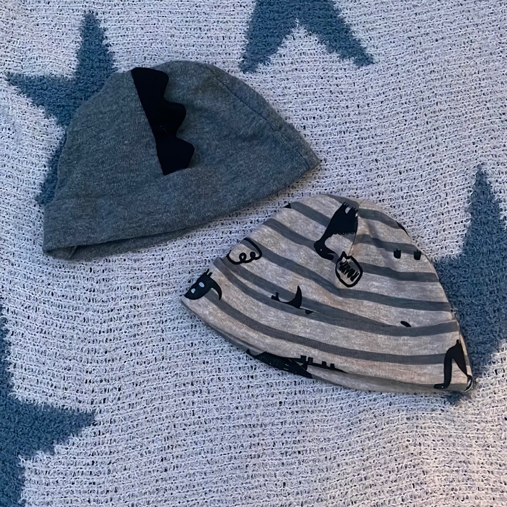 Baby boy gerber dino beanies
